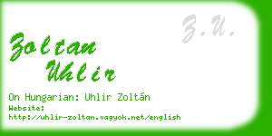 zoltan uhlir business card